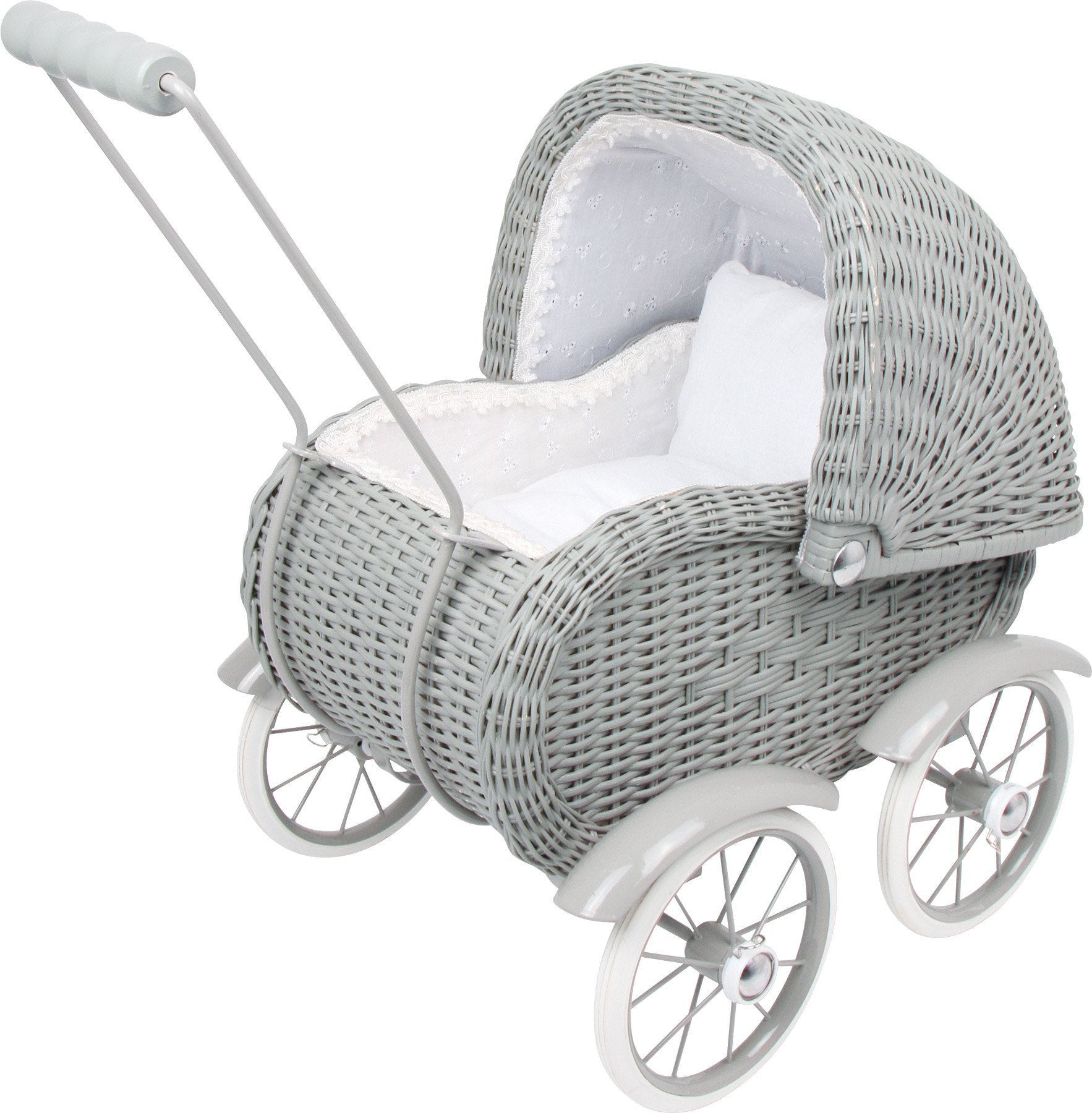 rattan dolls pram