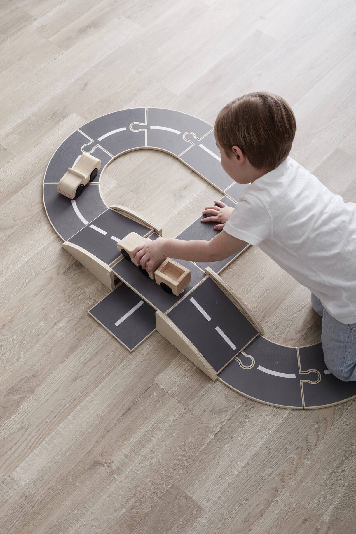 car track wooden