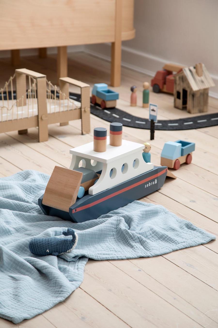 wooden ferry boat toy