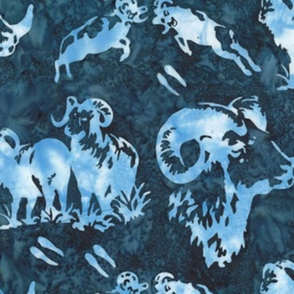 Hoffman Fabrics Lapis Blue Otter Batik Fabric H2281-123-Lapis