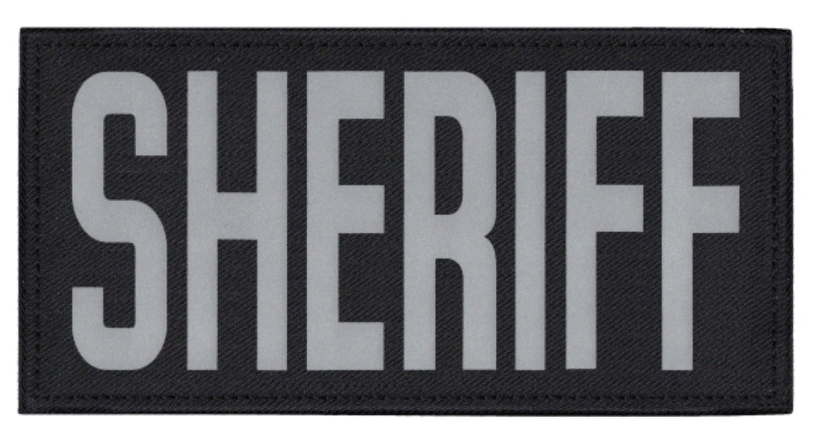 Sheriff Reflective Velcro Patch 11 x 5” Green Beret