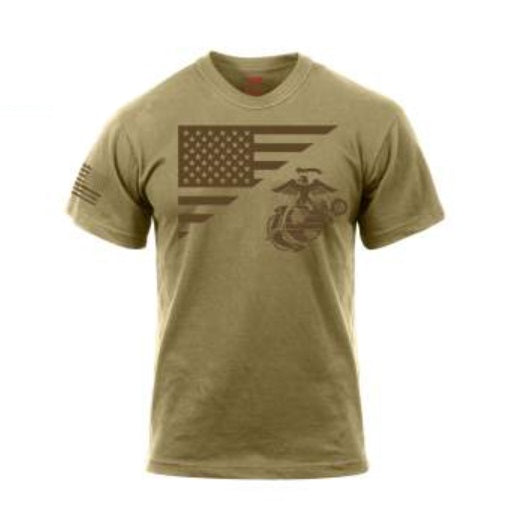 USMC EGA w/US Flag T Shirt – Green Beret
