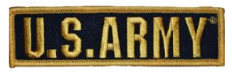 U.S. Army Name Tape w Gold Border – Green Beret