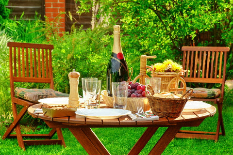 Dinner for two in the garden