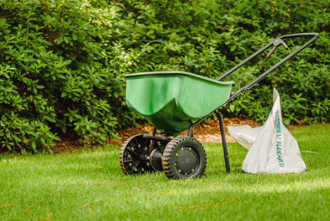 Grass seed and spreader