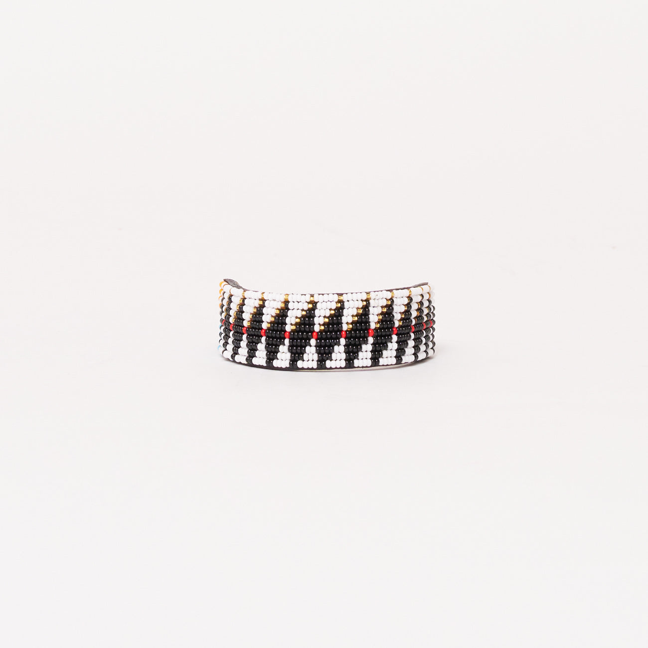 Image of Maasai Bracelet - Black/Red Dot