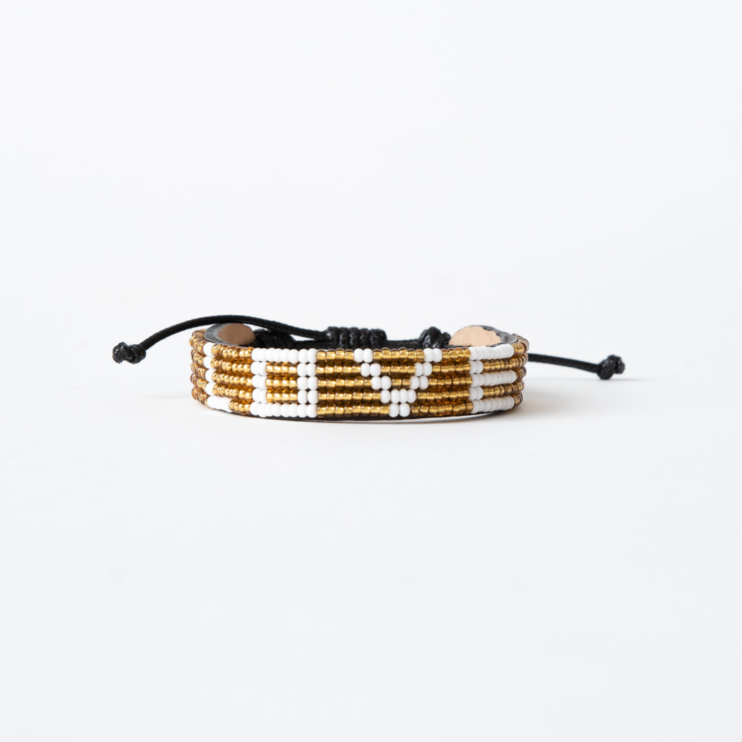 Image of LOVE Bracelet - Gold/White