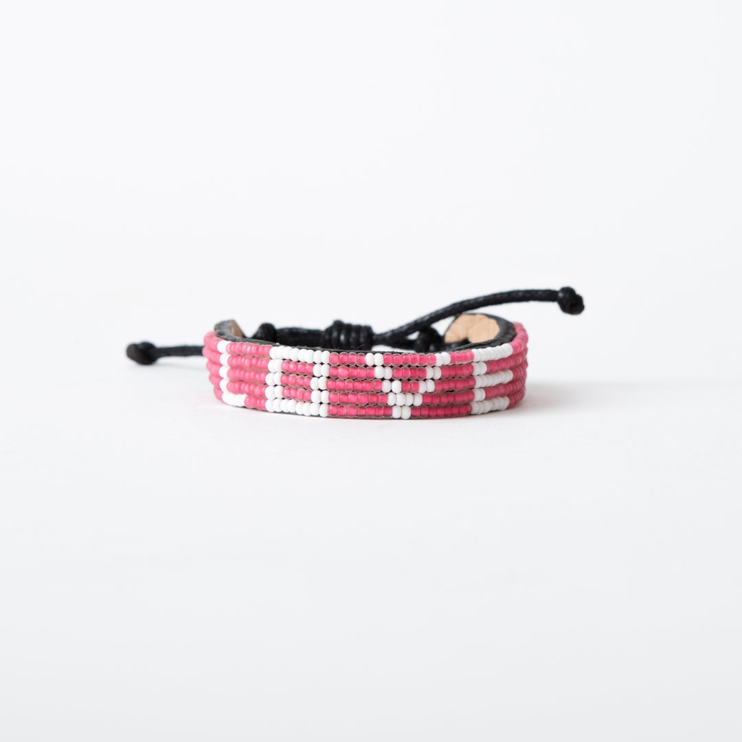 Image of LOVE Bracelet - Summer Pink/White
