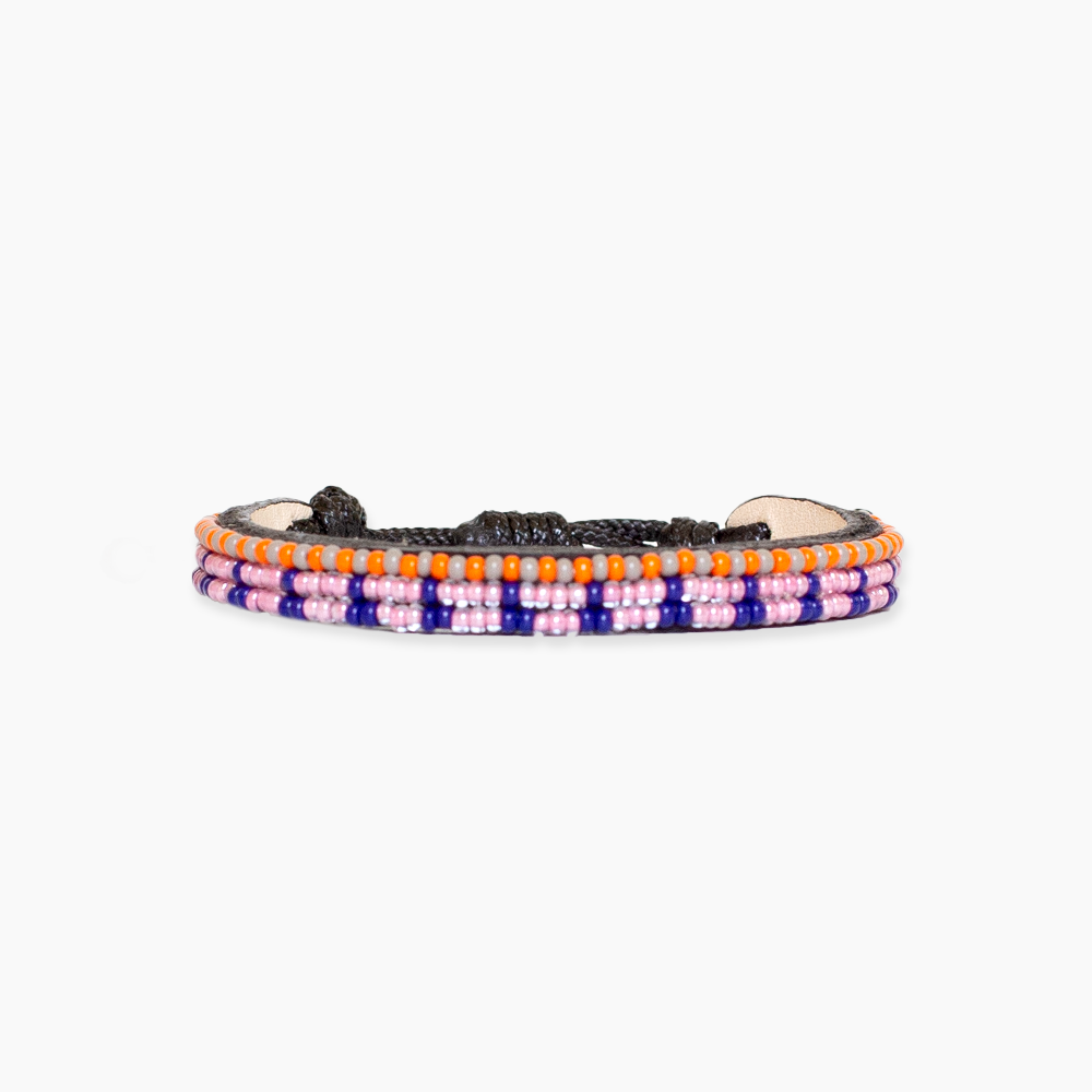 Image of SAMPLE SALE: Skinny Uzuri Bracelet - Pink/Blue/Orange