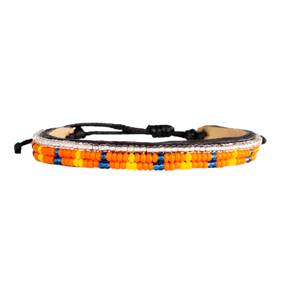 Image of SAMPLE SALE: Skinny Uzuri Bracelet - Orange/Yellow/Blue