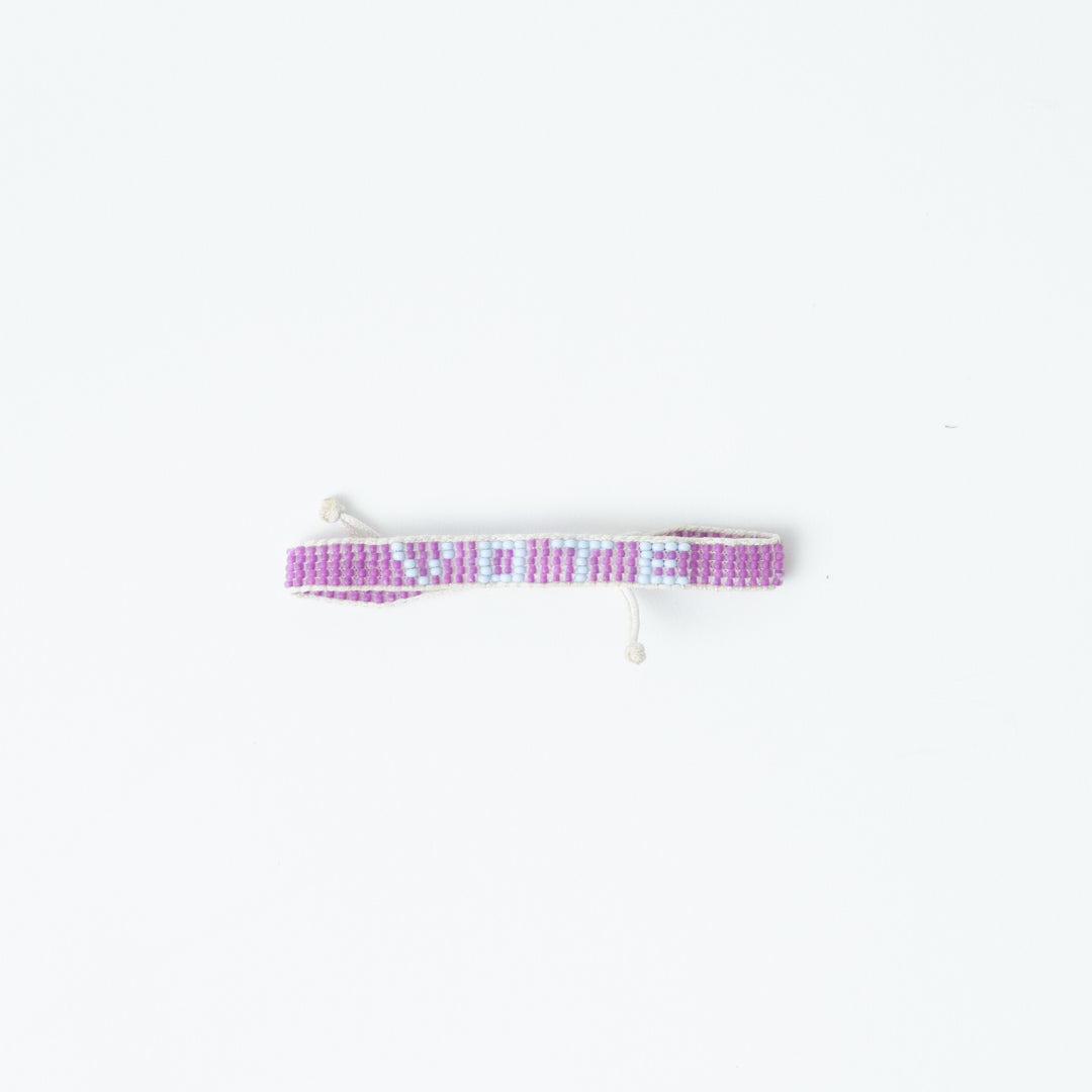 Image of Woven VOTE Bracelet - Purple/Blue