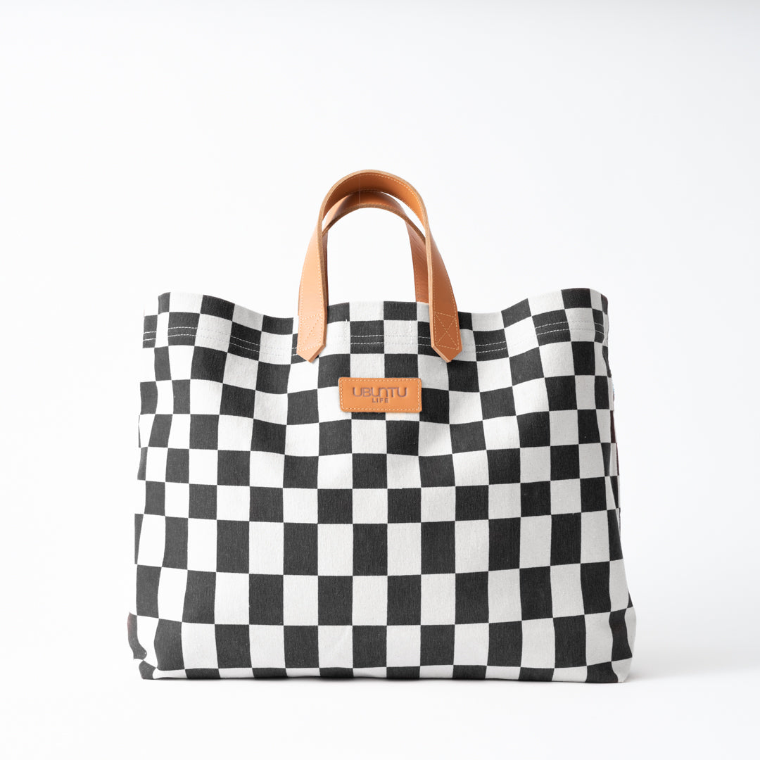 Image of FINAL SALE: Carryall Tote - Black Checkered