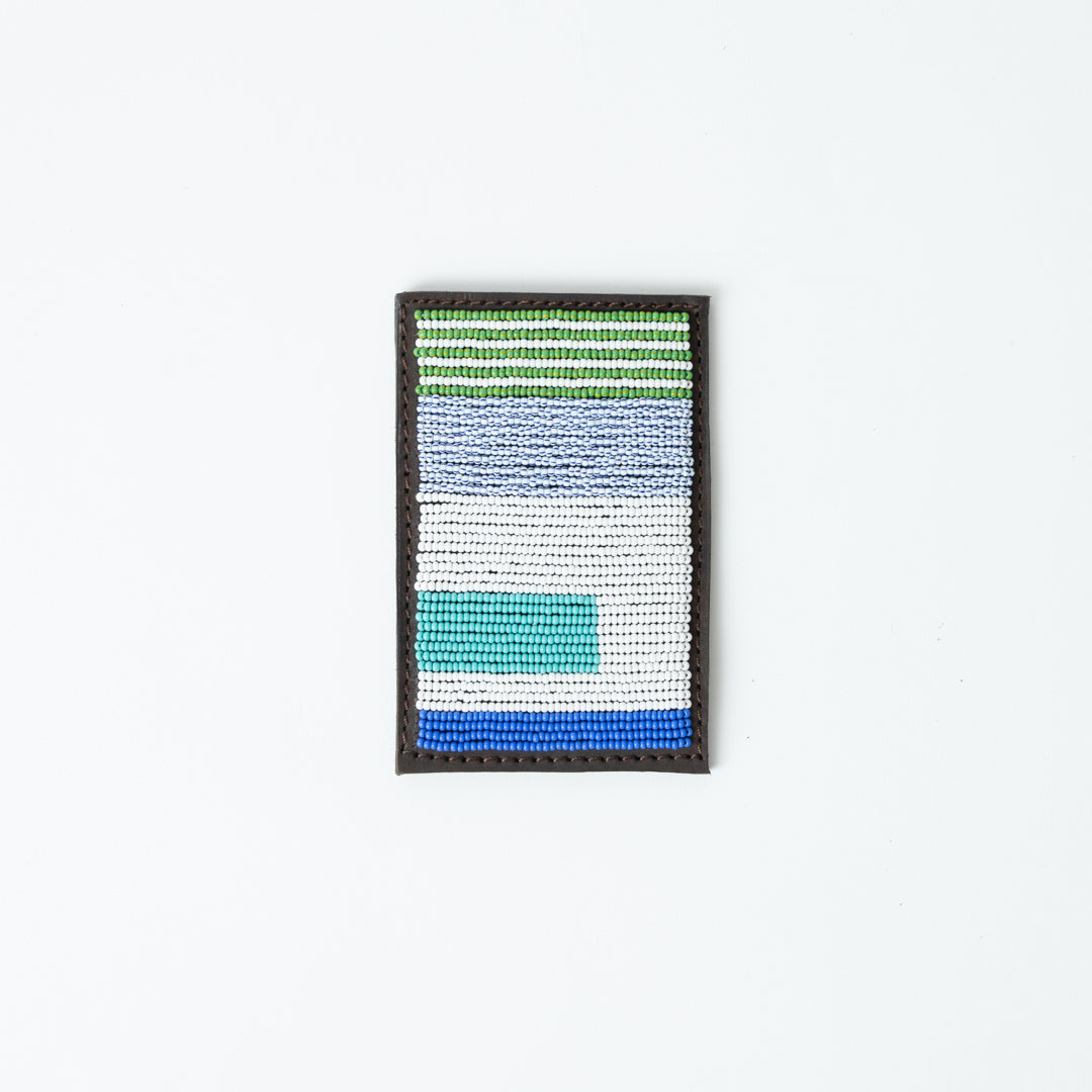 Image of SAMPLE SALE: Card Wallet - Blue/Green/White