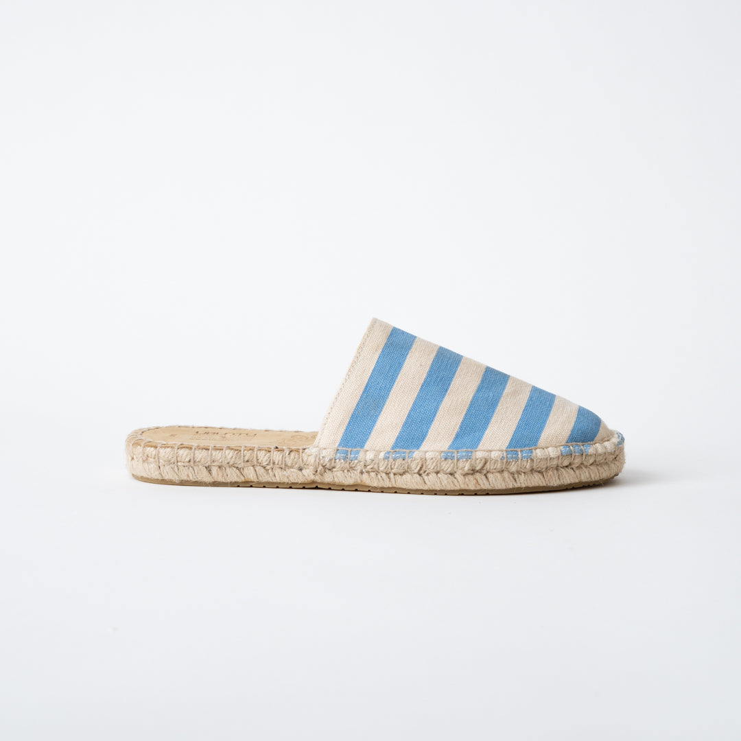 Image of FINAL SALE: Striped Canvas Mule - Periwinkle