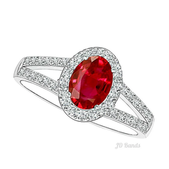 Halo Rings Ruby