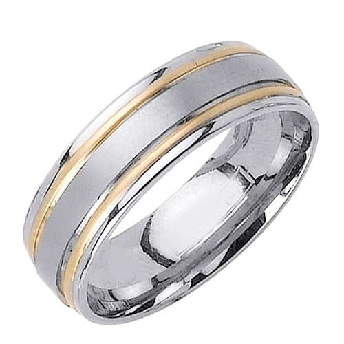 14K or 18K White and Yellow Gold Ring