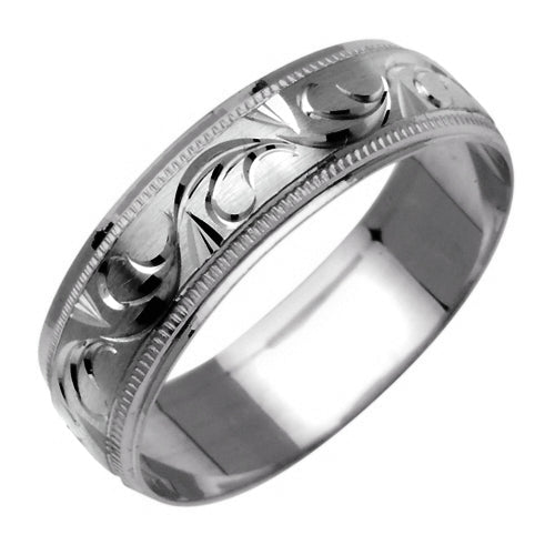 14K Two Tone or White Gold Carved Ring | Unmatched beauty of Jewelry