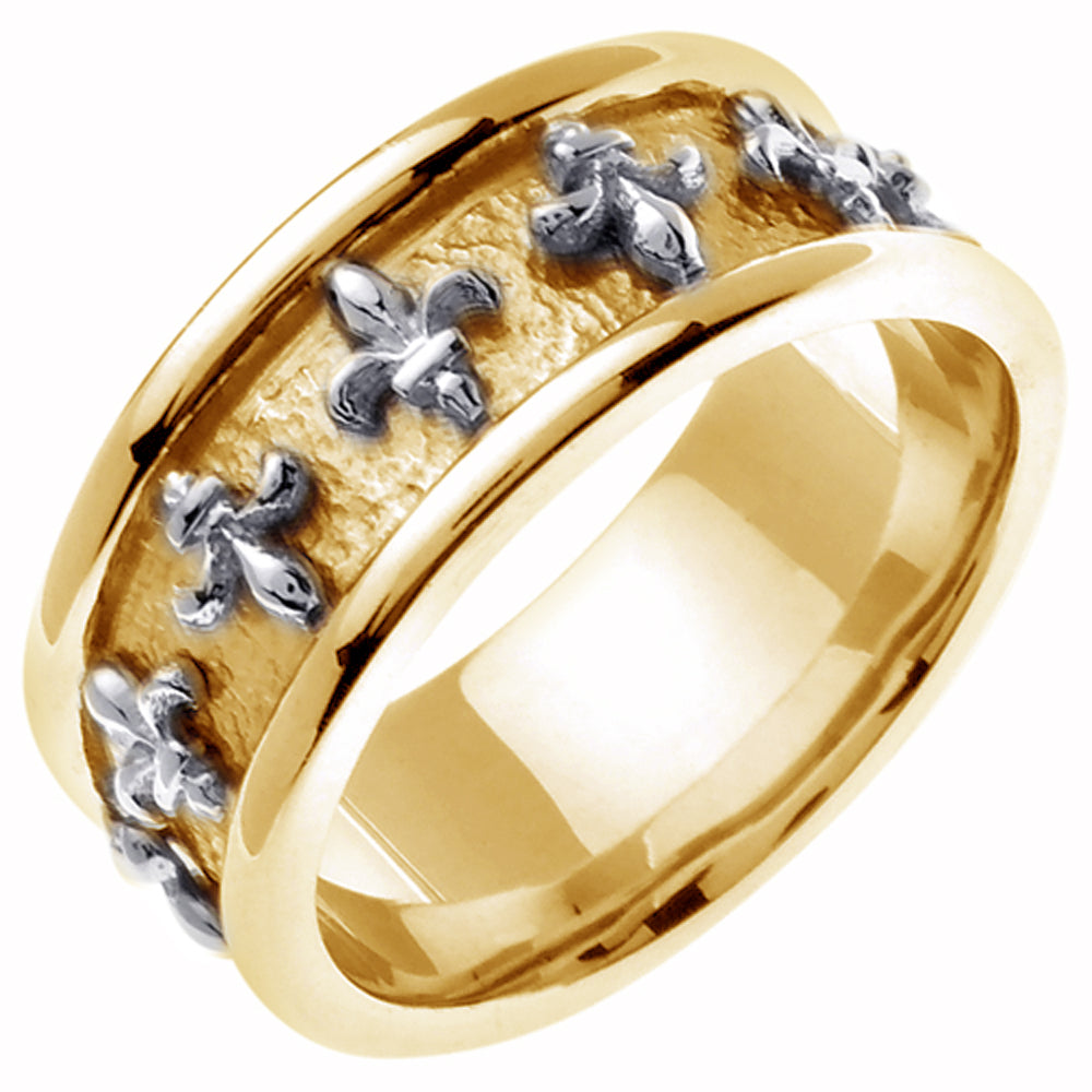 18K White and Yellow Gold Celtic Ring