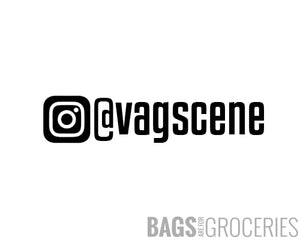 custom instagram name sticker - follow us on instagram sticker