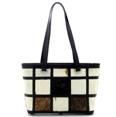 Hair on Hide patchwork Emily tote bag end view