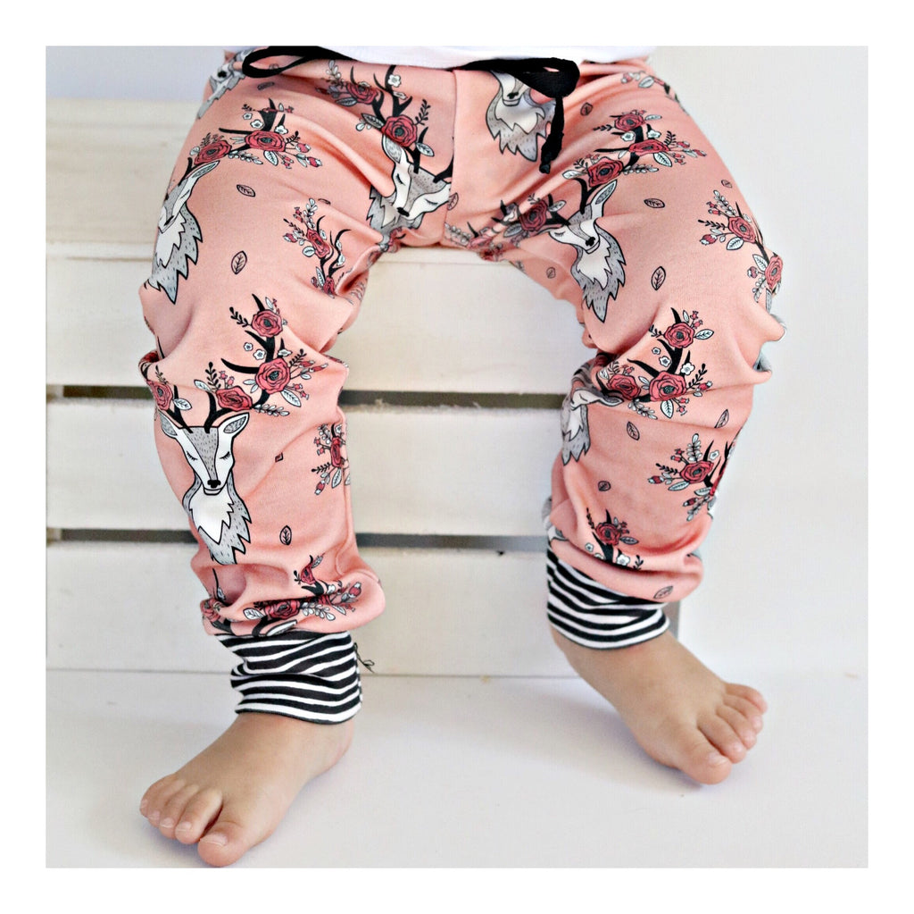 Boho Floral Deer Joggers – Quinn and Belle