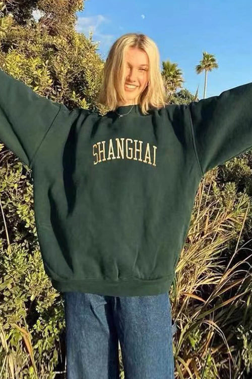 OFF-WHITE™, Sage green Women's Sweatshirt