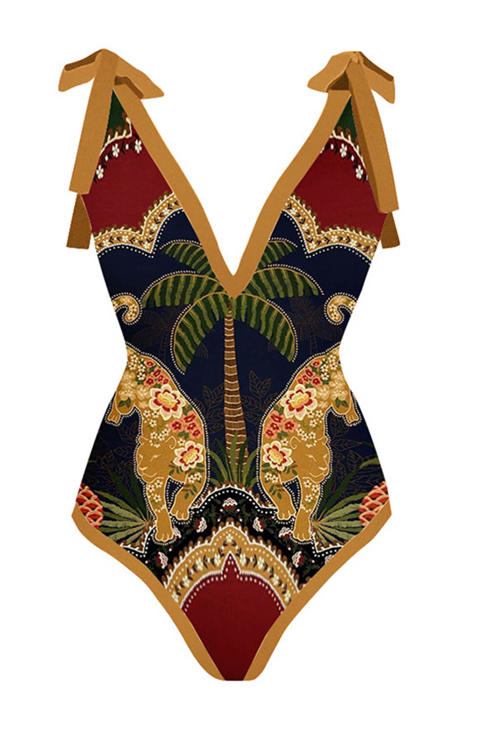 Leopard Print Halter-Neck Bralette V Wire Tanga Scrunch Back Bikini Se –  FloralKini