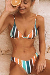 Rainbow Striped Bikini Bottom