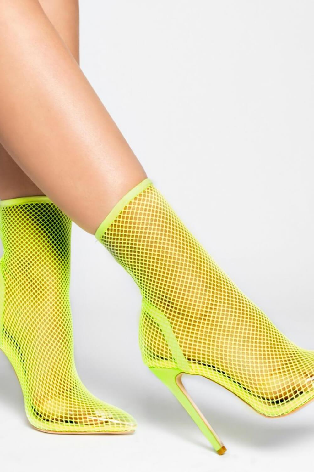 yellow sock heels