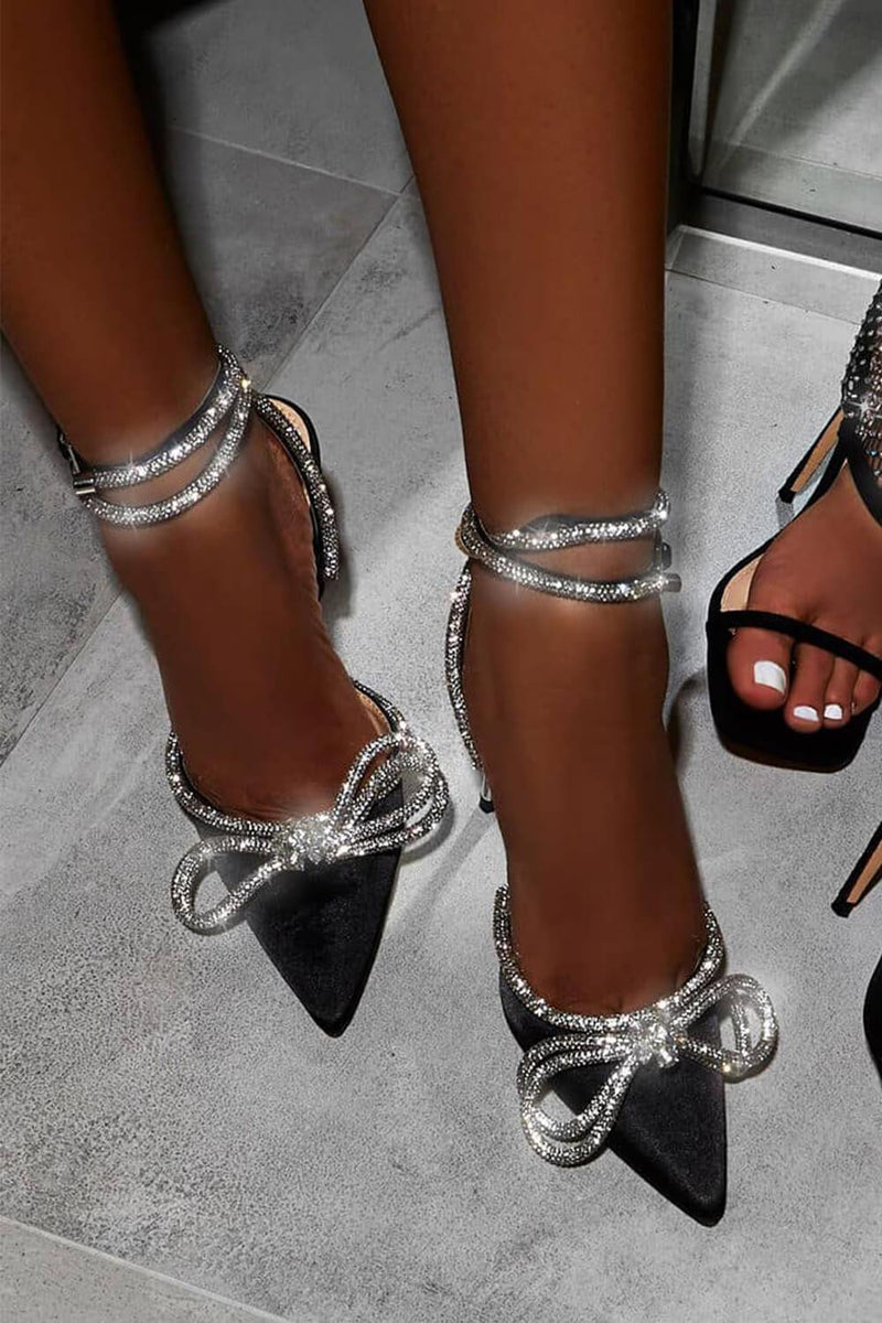 diamante wrap around heels