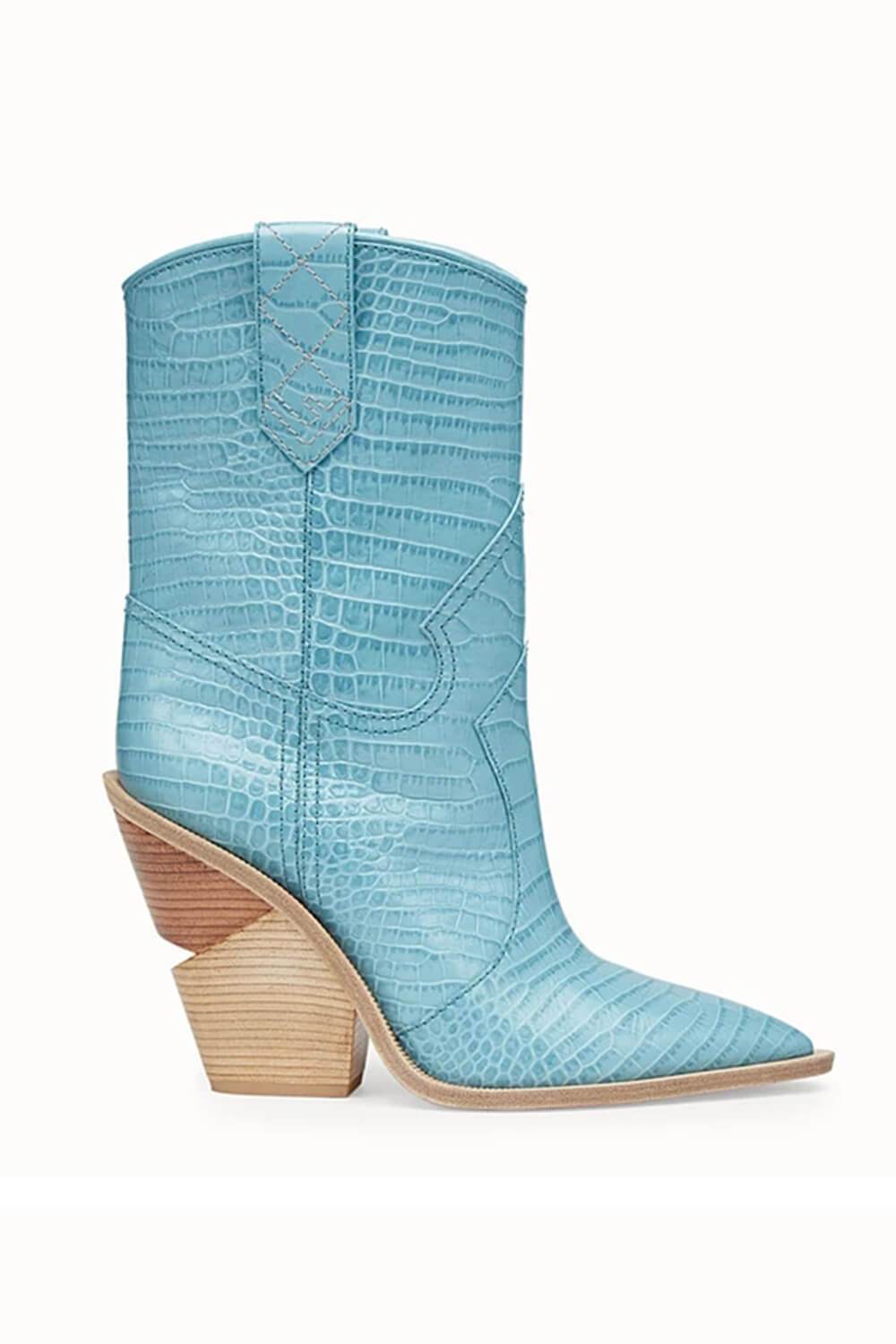 light blue cowboy boots