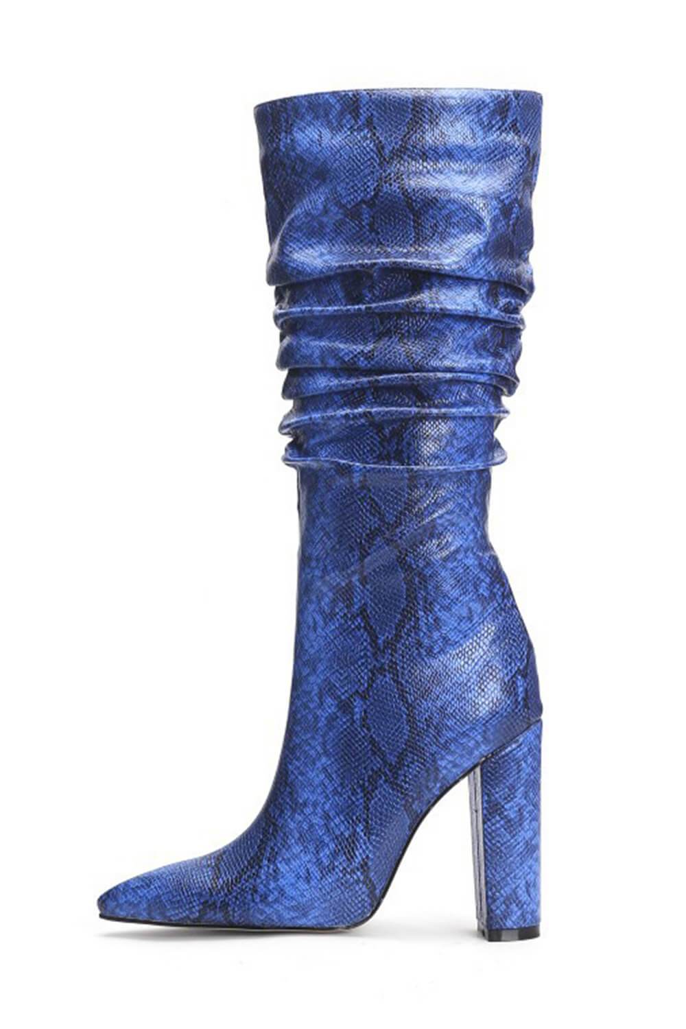 blue snakeskin boots