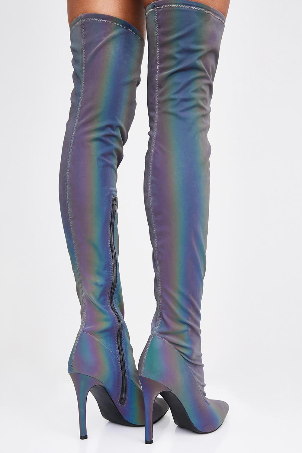 pointed toe thigh high boots