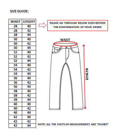 Mudd Size Chart