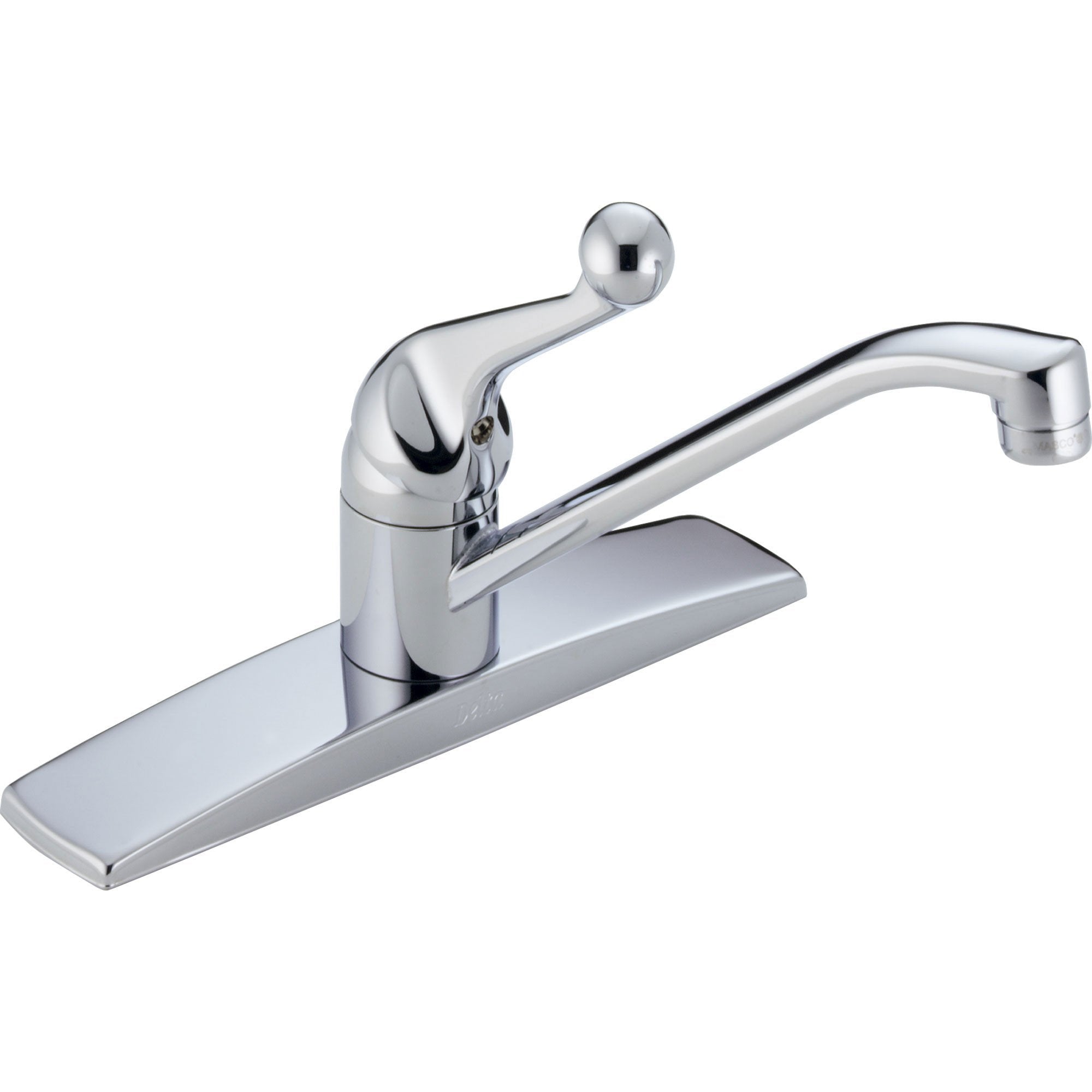 Delta Classic Standard Simple Single Handle Kitchen Faucet In Chrome 6 Faucetlist Com