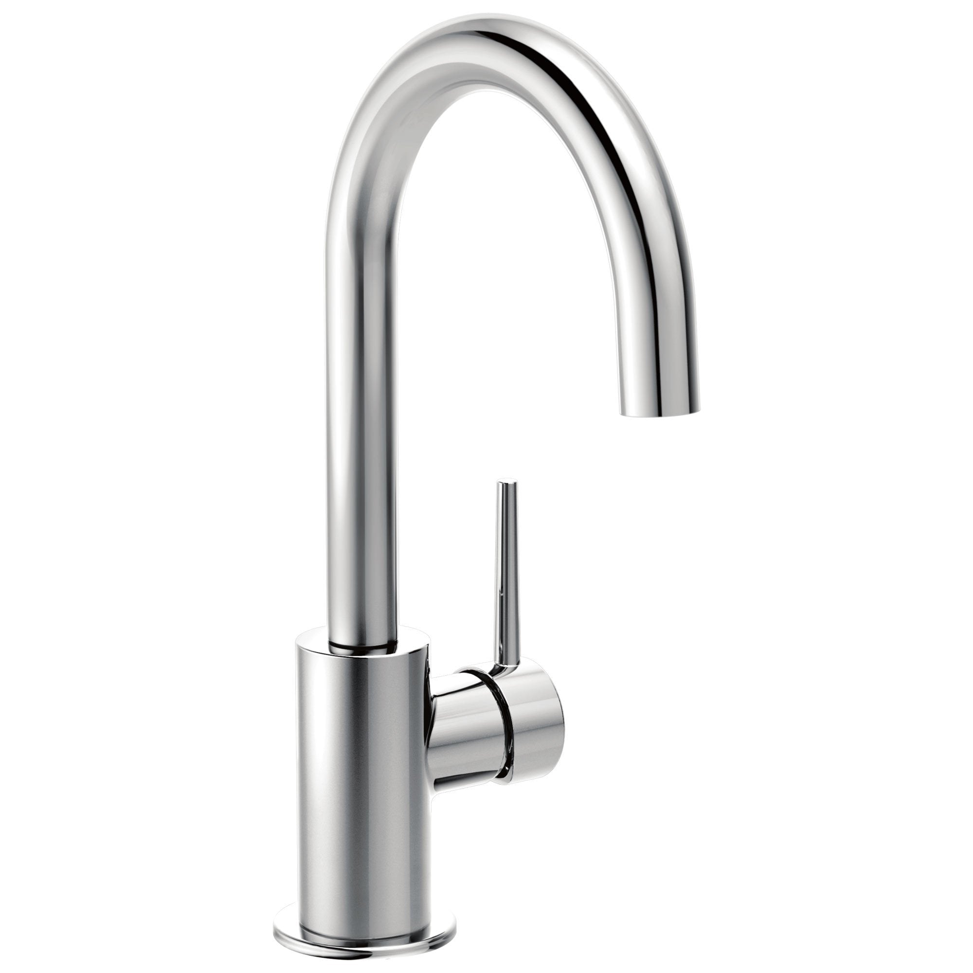 Delta Trinsic Collection Chrome Finish Single Lever Handle 360 Degree Swivel Spout Modern Bar Sink Faucet 729160