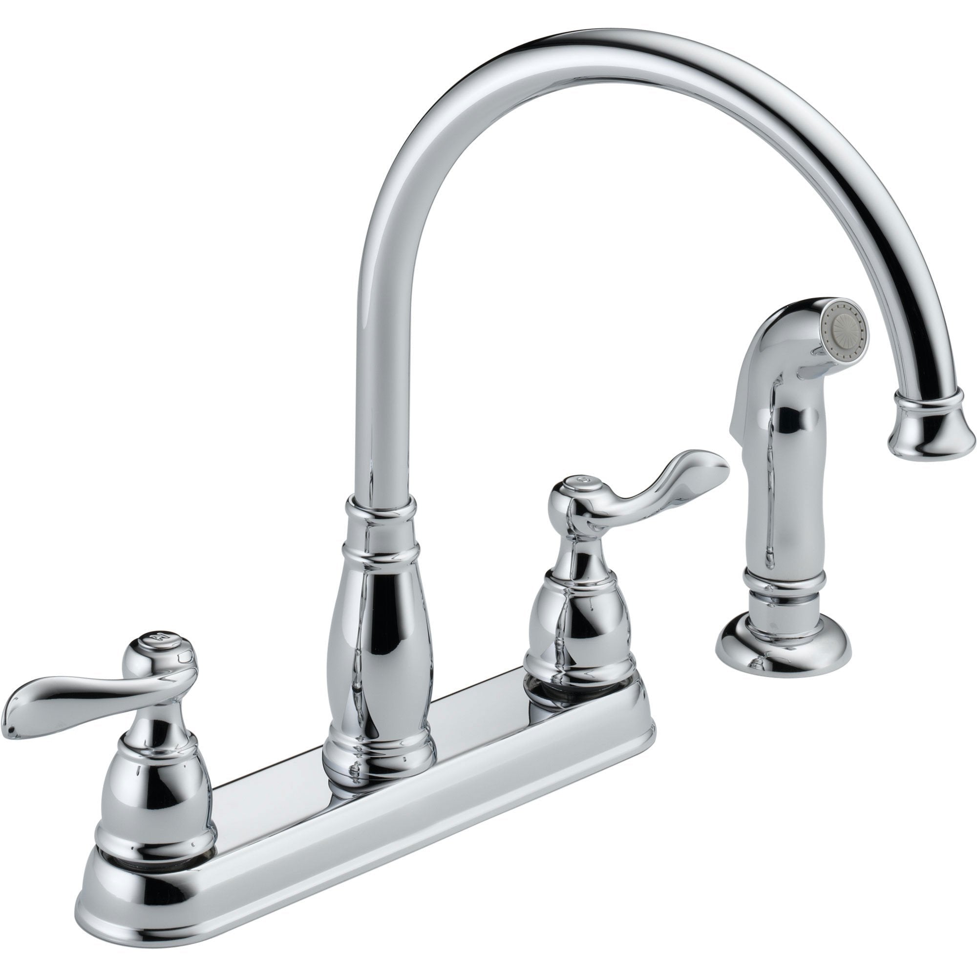 Delta Windemere Centerset Kitchen Faucet With Side Sprayer In