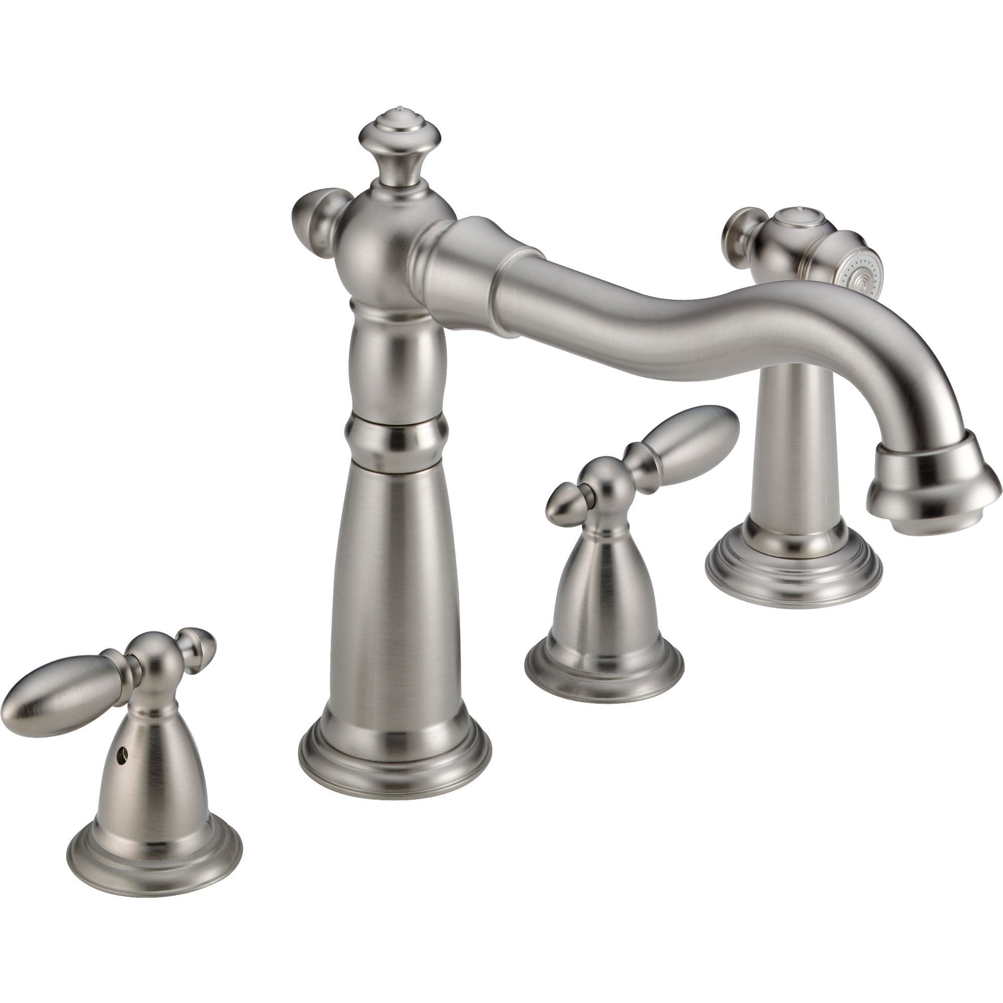 Delta Victorian Stainless Steel Finish Widespread Kitchen Faucet W Sp Faucetlist Com