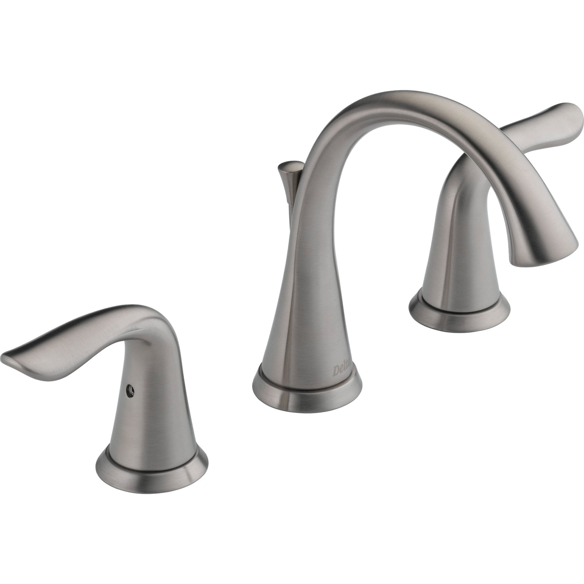 Delta Lahara Stainless Finish 8 Widespread High Arc Bathroom Faucet 4 Faucetlist Com