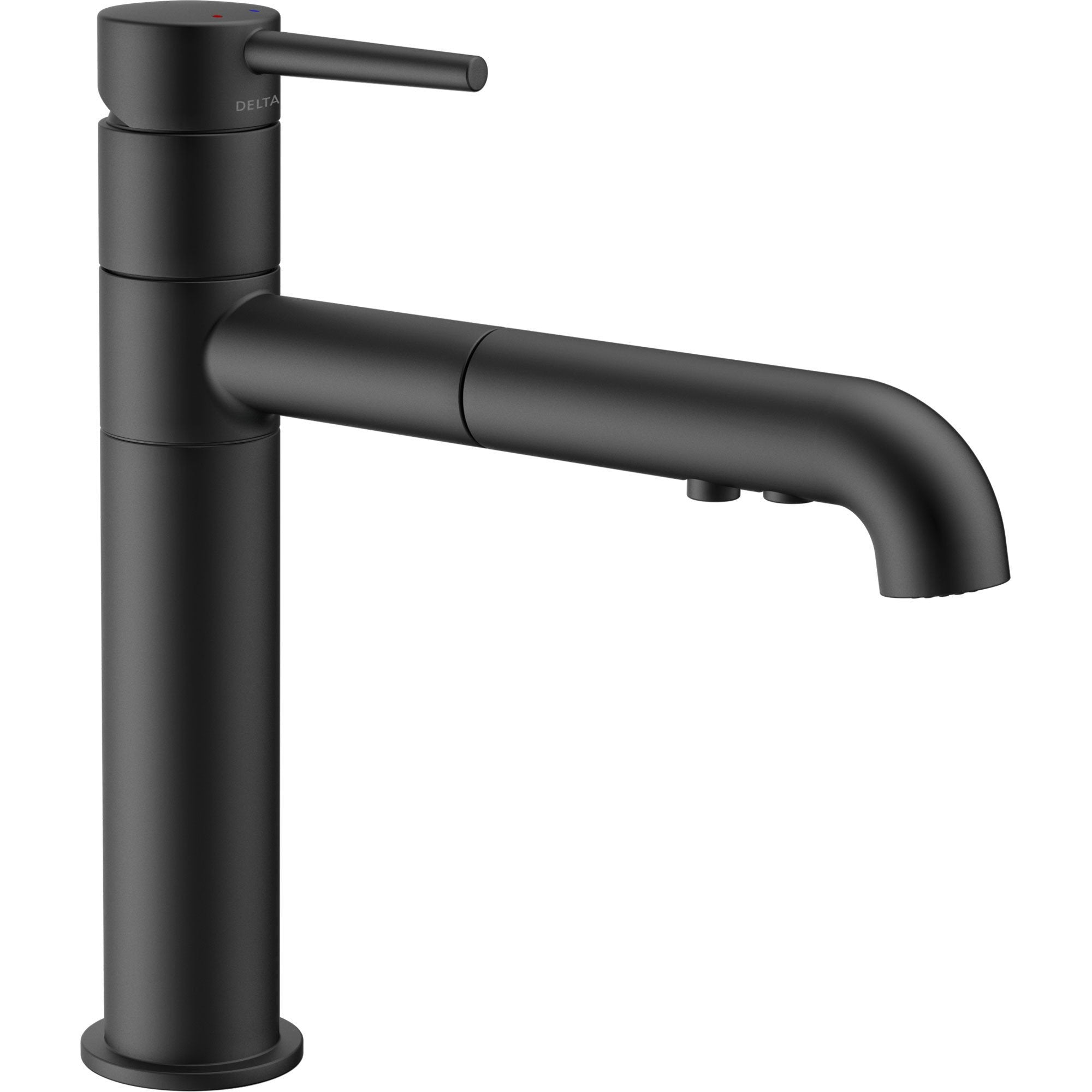 Delta Trinsic Modern Matte Black 1 Handle Pull Out Spray Kitchen Fauce FaucetListcom