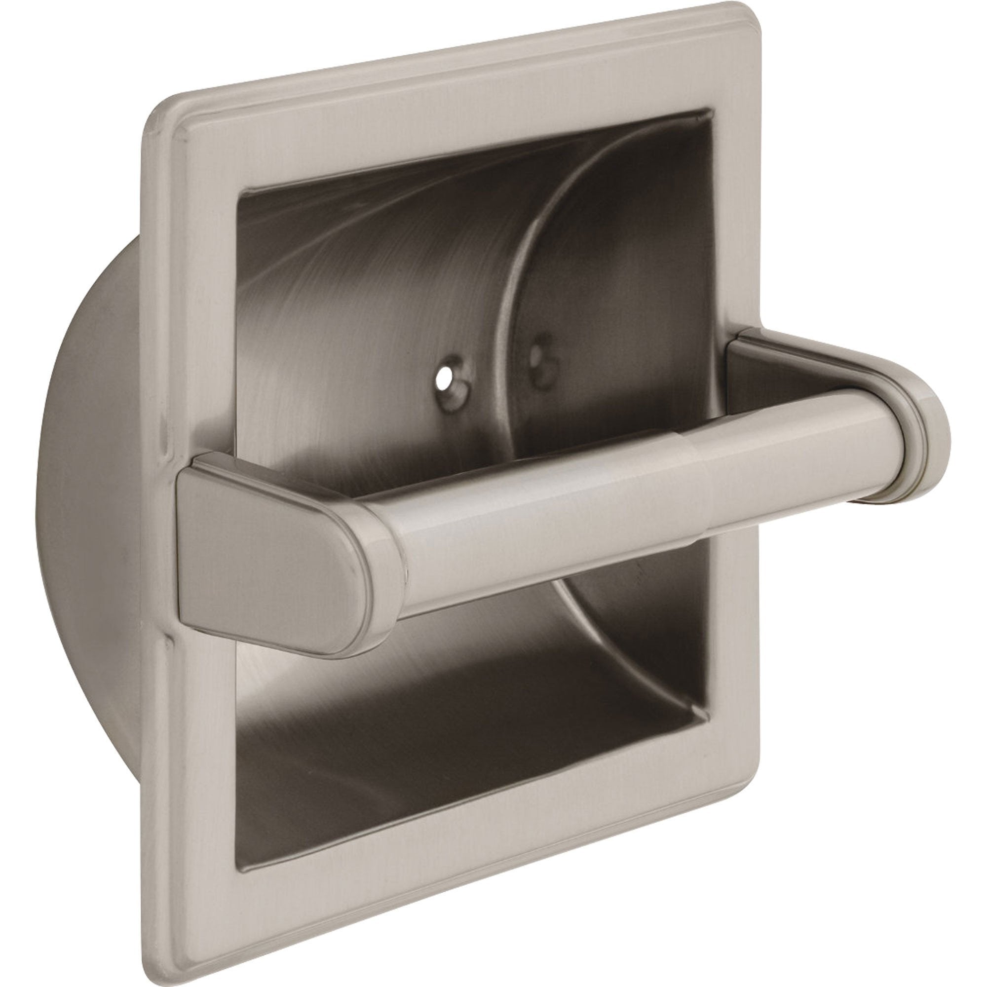 recessed toilet paper holder