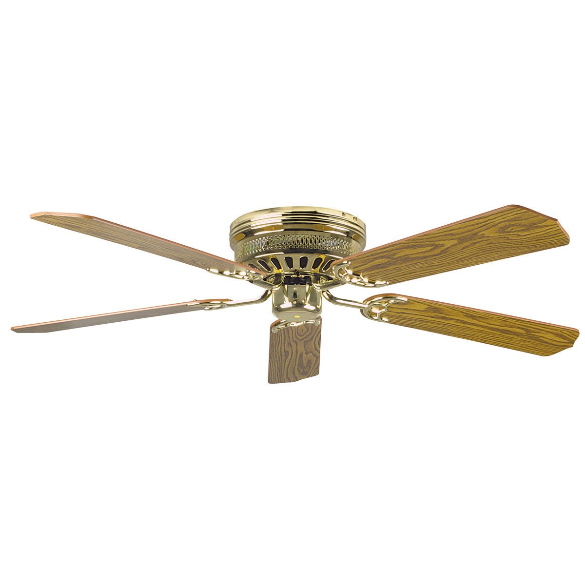 Concord Fans 52 Polished Brass Low Profile Hugger Ceiling Fan