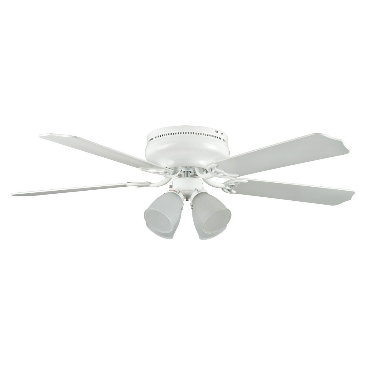 Concord Fans 52 Motego Bay White Hugger Ceiling Fan With 4 Light Kit