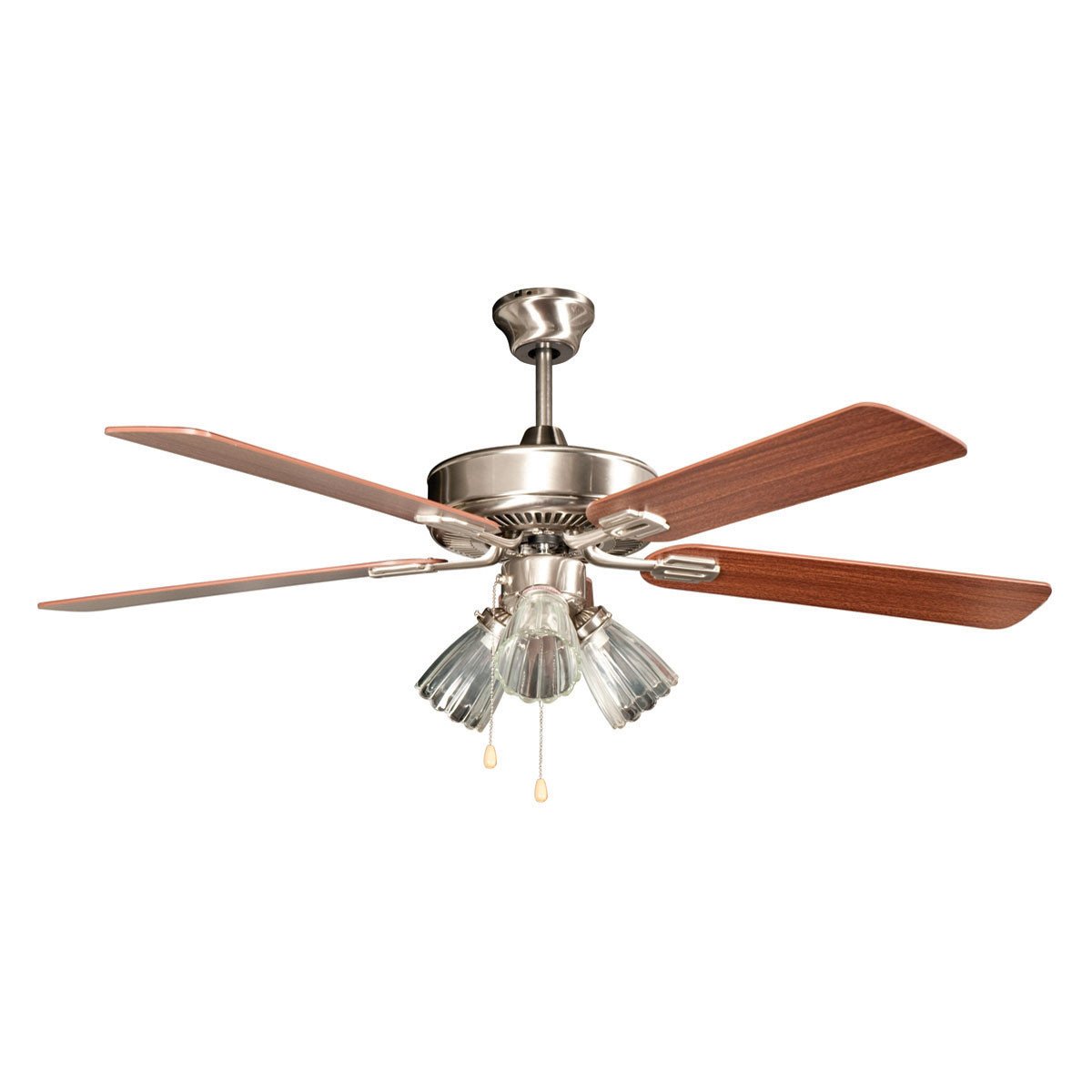 Concord Fans 52 San Marcos Stainless Steel Ceiling Fan With 3 Lights Kit