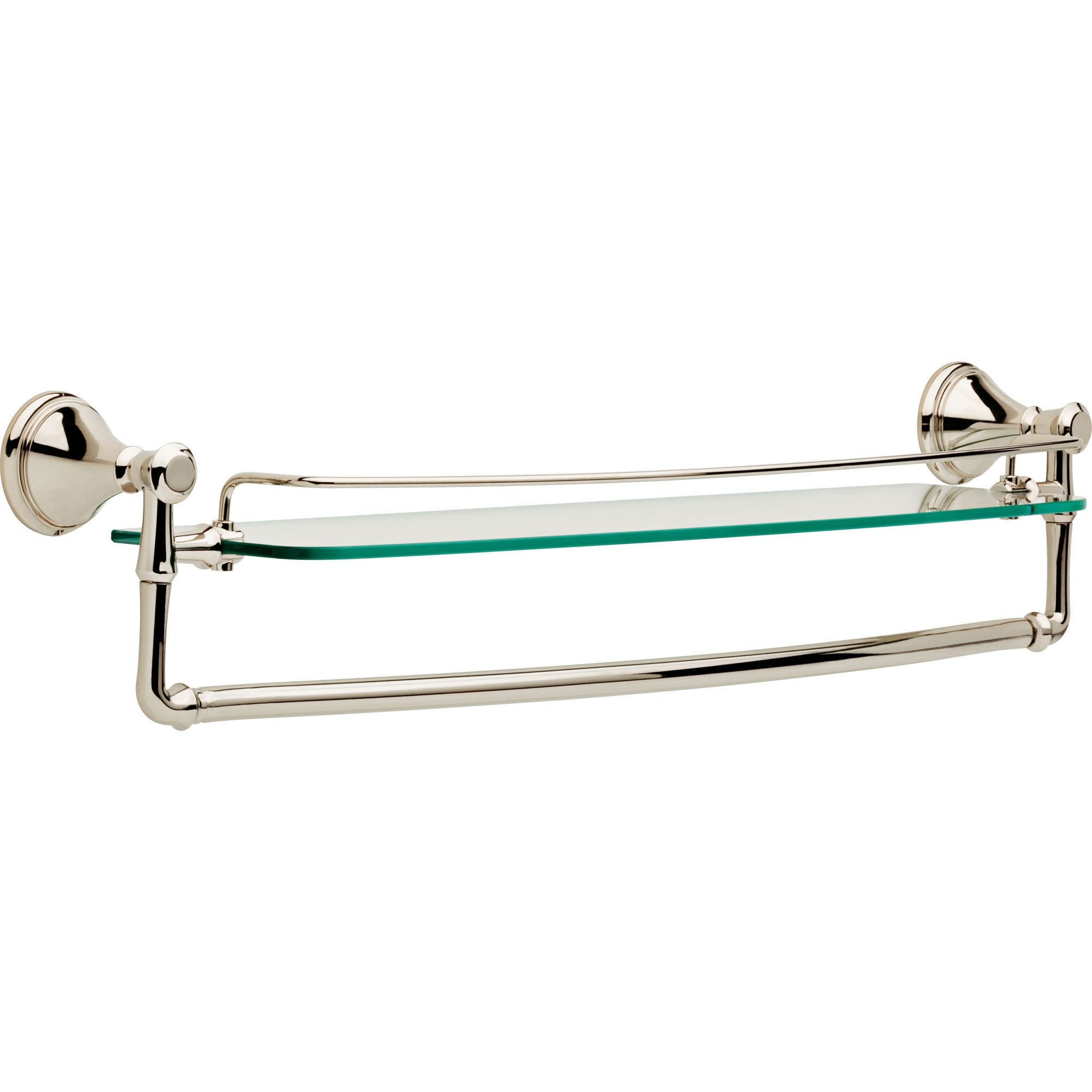 Delta Cassidy Polished Nickel 24 Glass Shelf With Removable Towel Bar