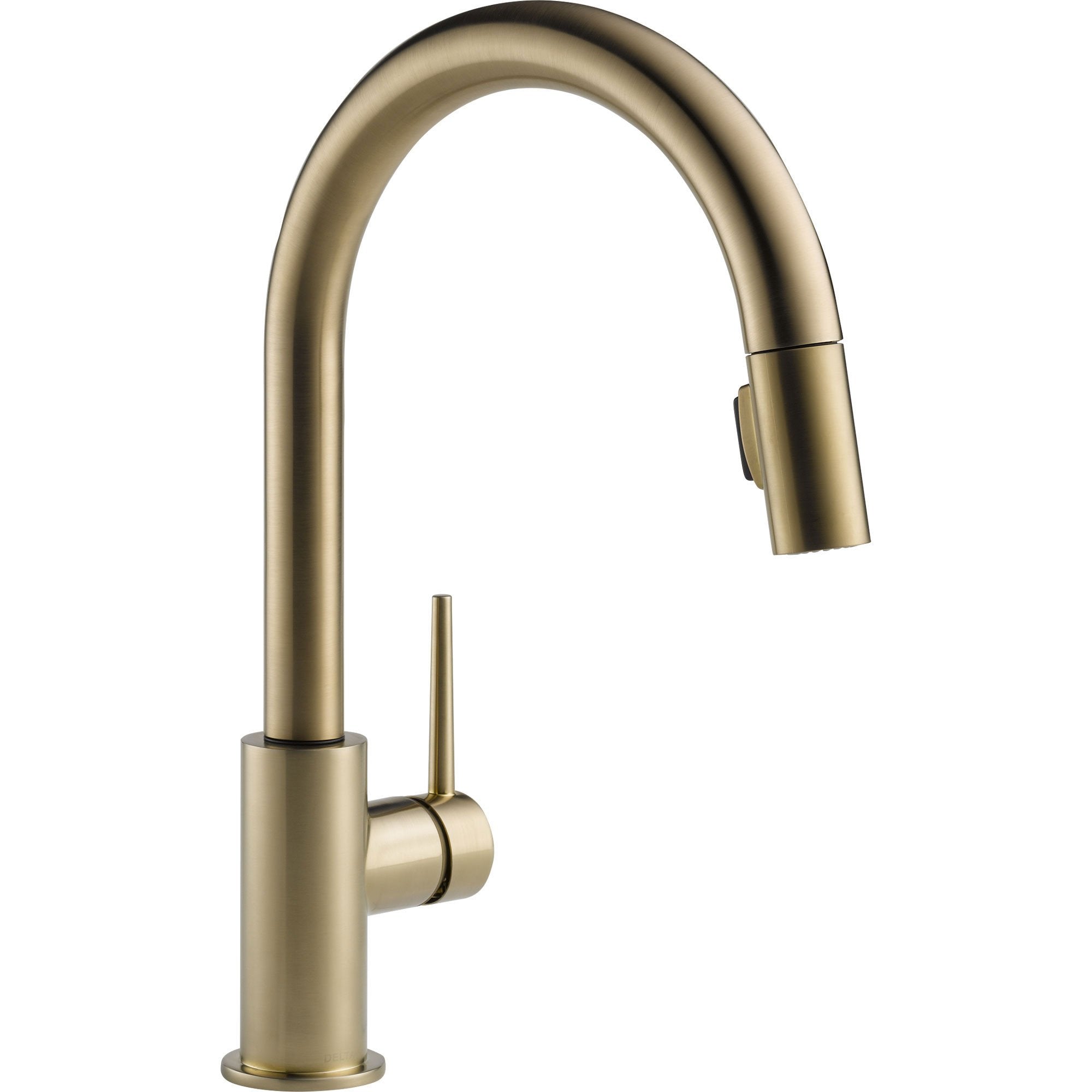 Delta Trinsic Modern Champagne Bronze Pull Down Sprayer Kitchen Faucet Faucetlistcom