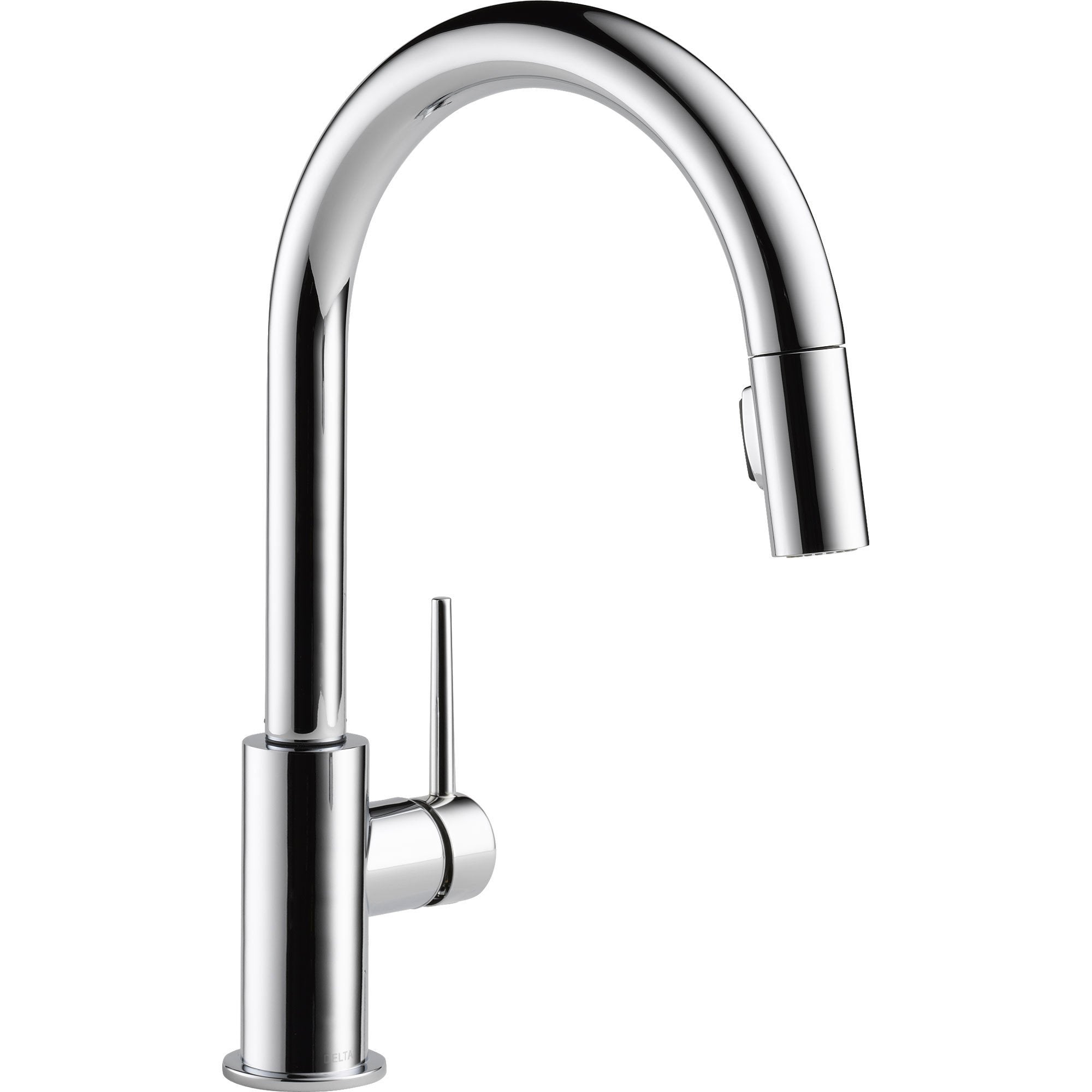 Delta Trinsic Modern Chrome Pull Down Sprayer Kitchen Sink Faucet