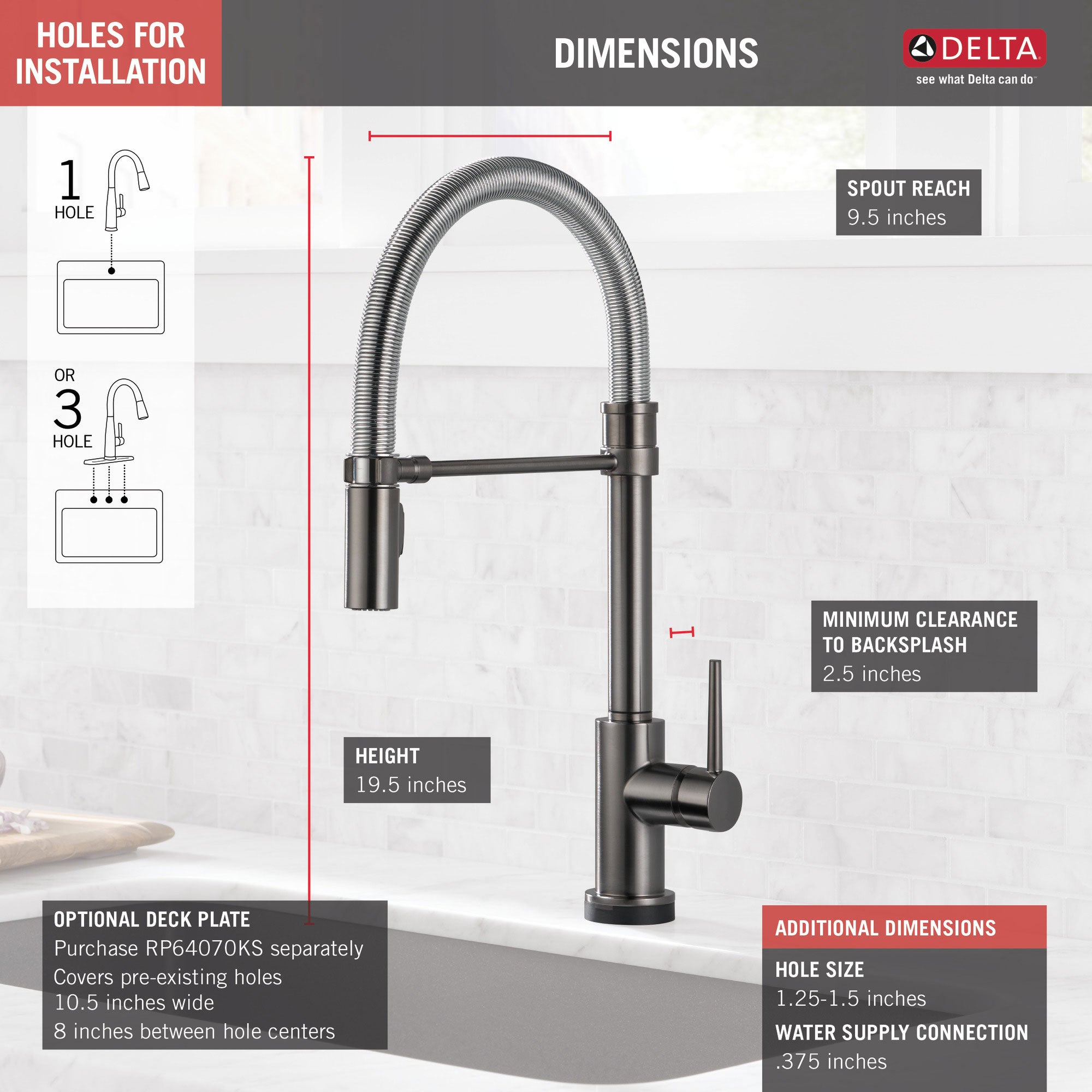 Delta Trinsic Black Stainless Steel Finish Single Handle Pull Down Spr FaucetListcom