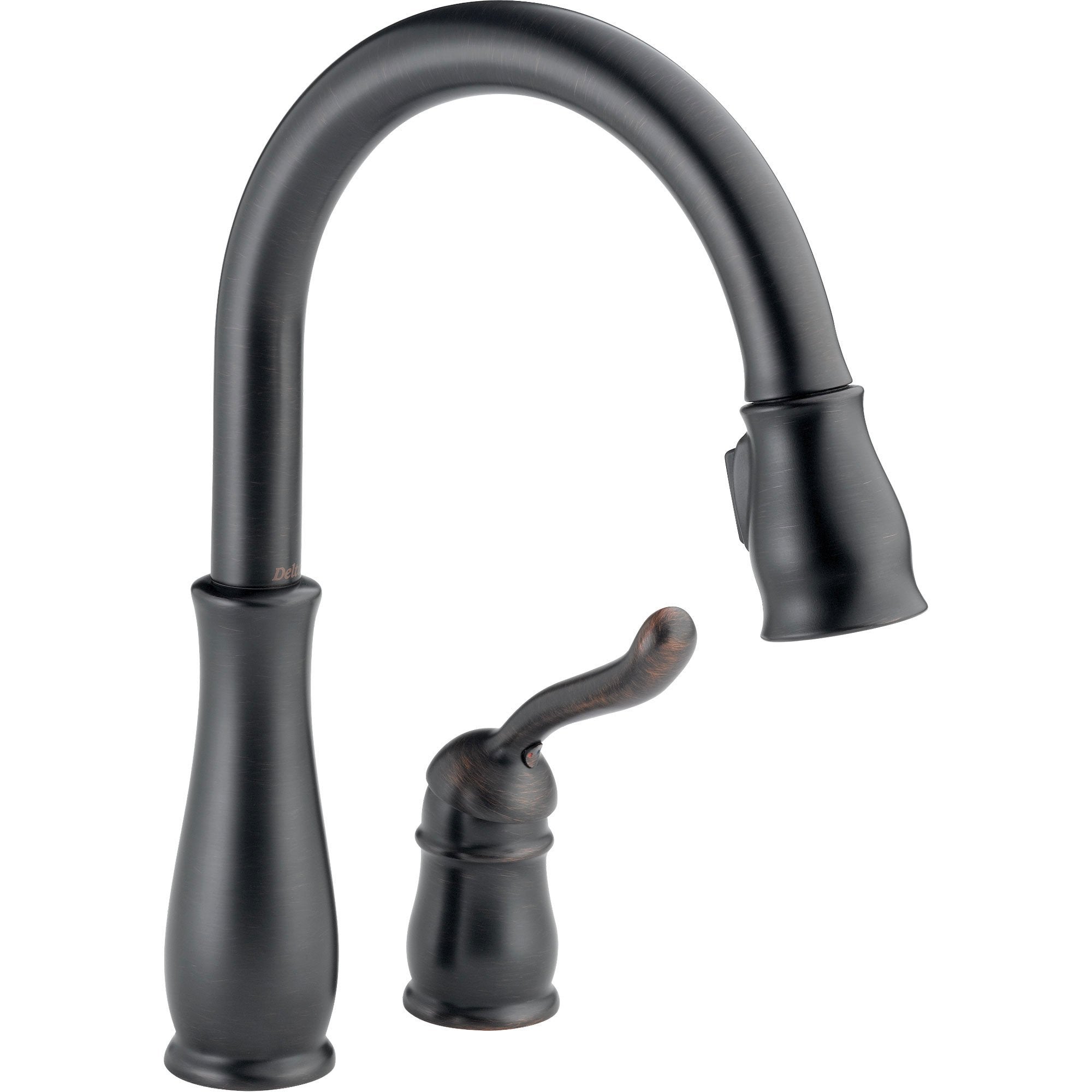 Delta Leland Venetian Bronze Two Hole Pull Down Sprayer Kitchen Faucet FaucetListcom