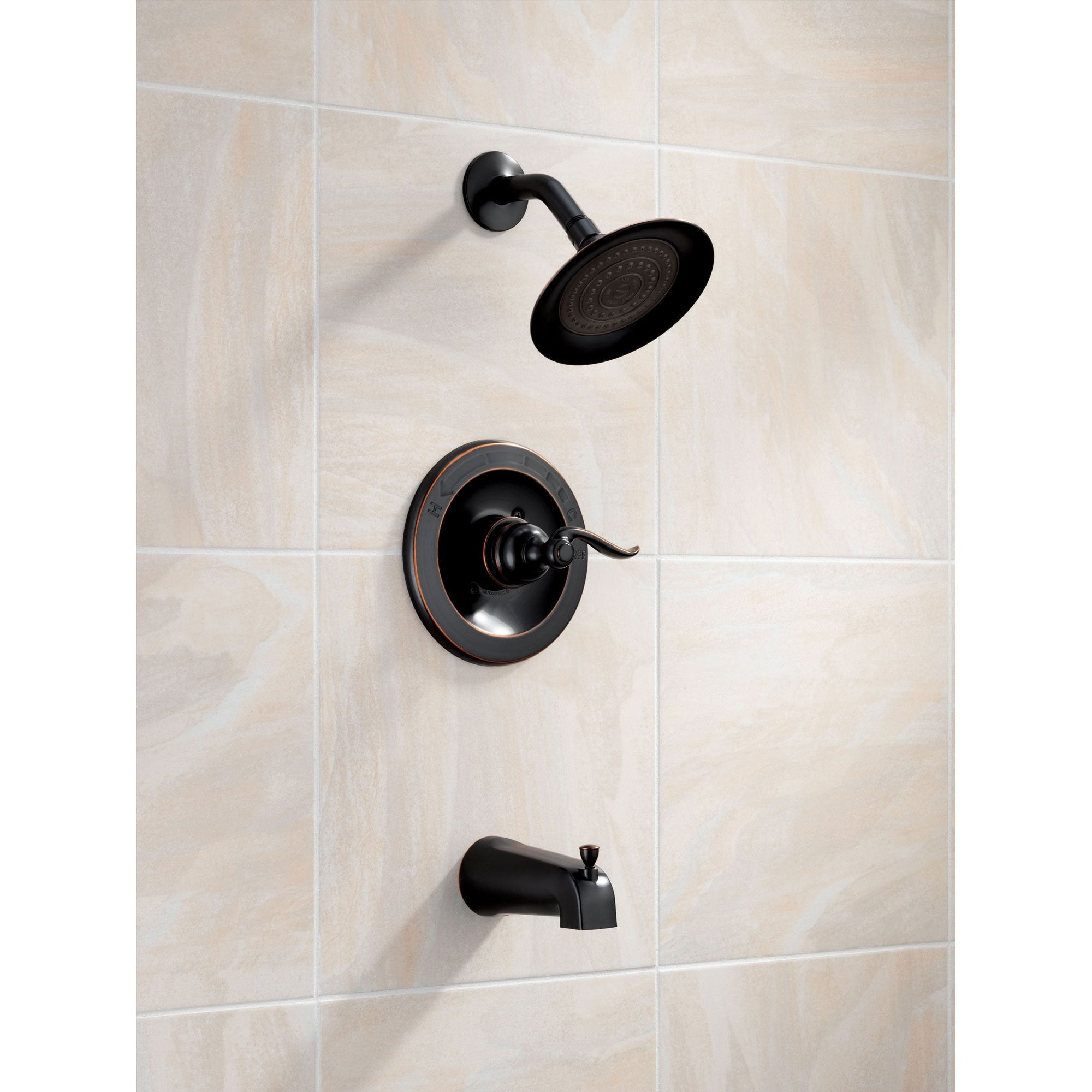 Delta Windemere Oil Rubbed Bronze Tub And Shower Combo Faucet With Val 2582